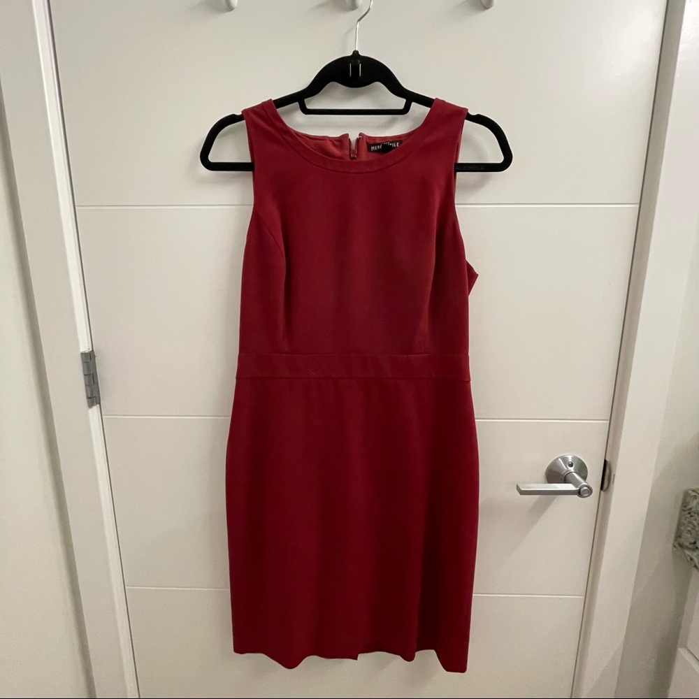 Jcrew mercantile sheath dress - brick red, size 4